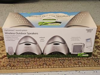 The Sharper Image Design ZipConnect Wireless Outdoor Speakers!