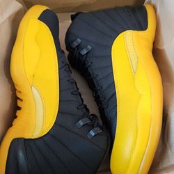 New Jordan Retro 12 Black University Gold