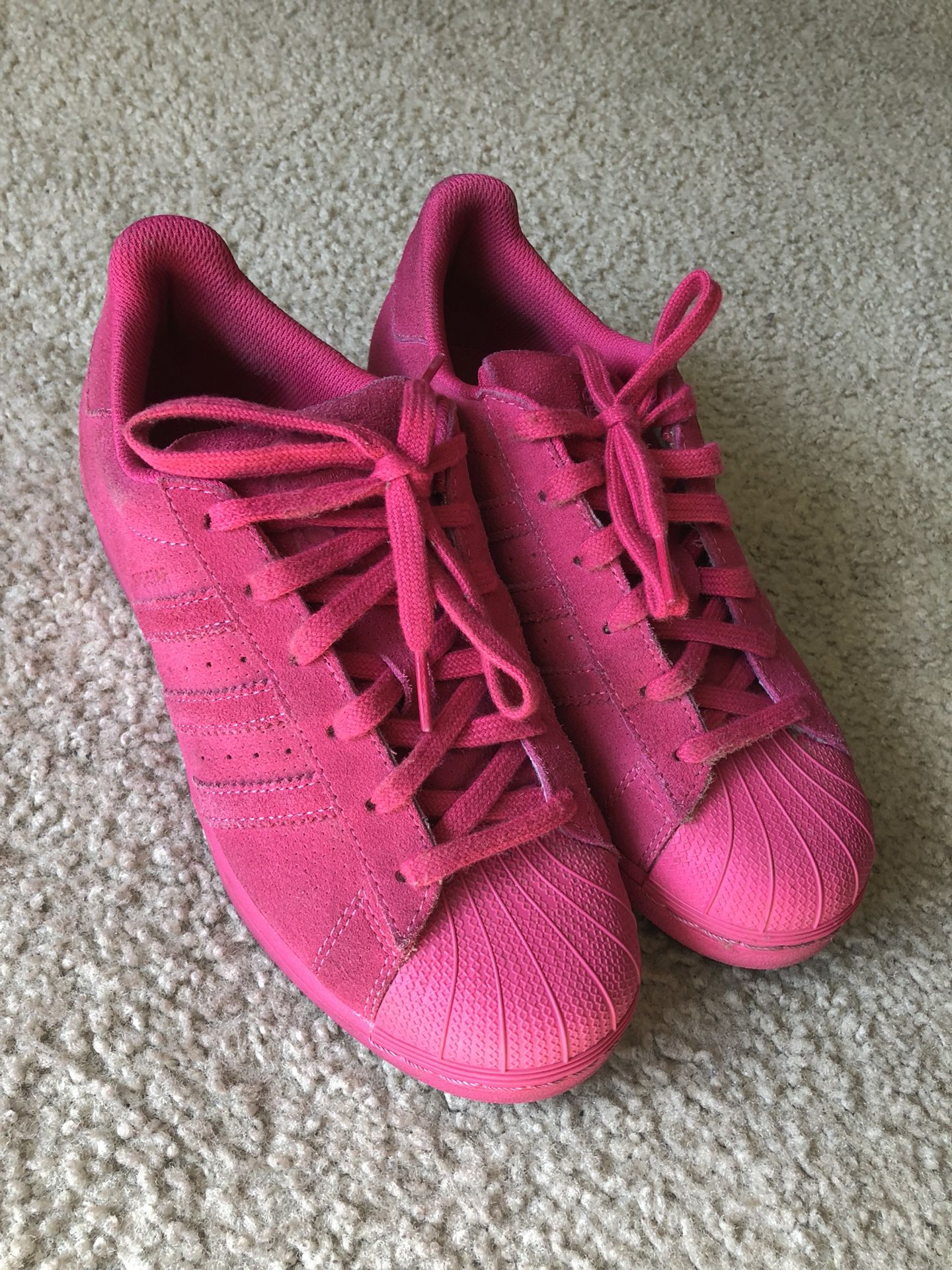 Limited Pink suede adidas size 6