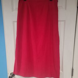 Christopher & Banks Stretch Ladies Red Straight Skirt - Size 12