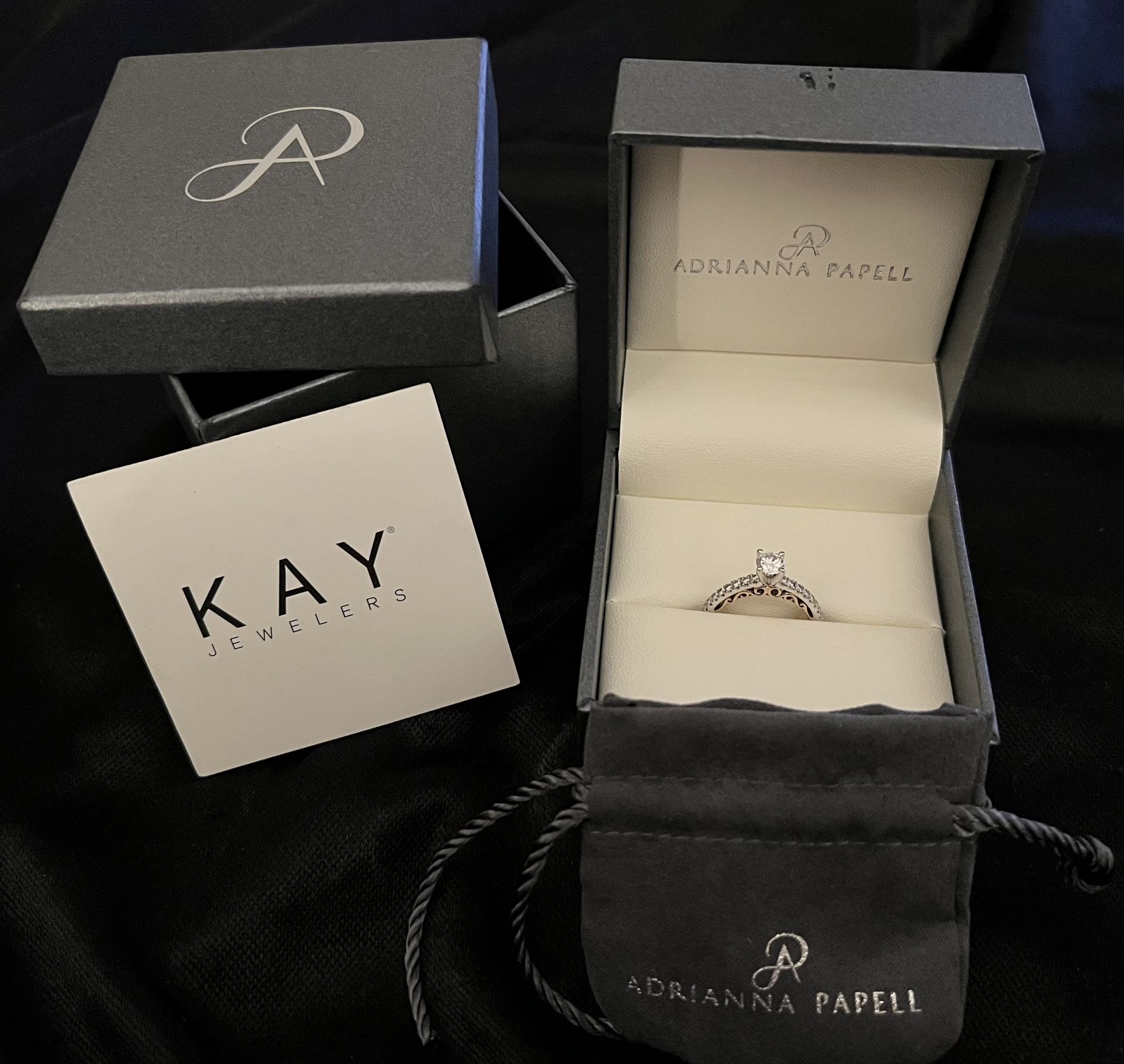 Adrianna Papell 14 K Engagement Ring 