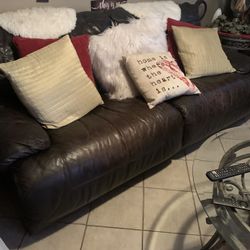 Leather Electric Couch And Chair 