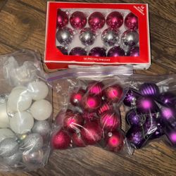 Pink,purple & Silver Ornaments 