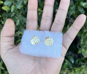 New 10k Gold Turtle Back Shells Earrings Aretes Oro 10kt 