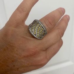 Yellow CZ Diamond Ring