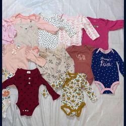 Bundle Long Sleeves Bodysuits For baby Girl
