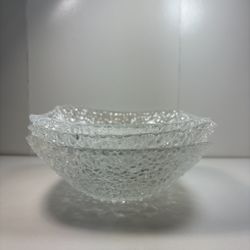 Lot of 3 Textured Bowls