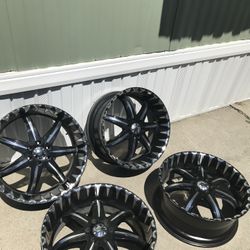 22’ Black And Crome 6 Hole