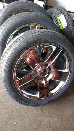 New 22" chrome replicas and tires. $10 take home layaway! Ulohos 2940 N Keystone Mon-Sat 10-6