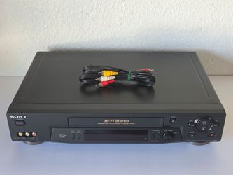 Sony SLV-N71 VCR Video Cassette Recorder VHS Player Hi-Fi Stereo With AV Cables