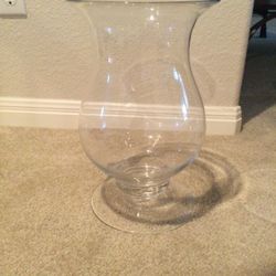 Large clear glass volcano vase – mint