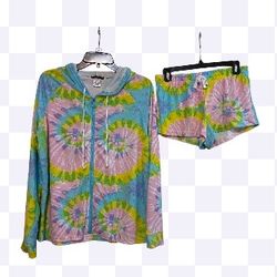 Weekinding women’s tie dye sleepwear set /Medium