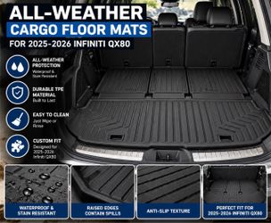NEW 2025–2026 Infiniti QX80 All-Weather Cargo Floor Mats
