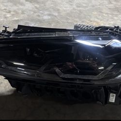 BMW 4 Series I4 G22 M3 M4 2021-2024 Shadowline Headlight Left (contact info removed)-04 OEM