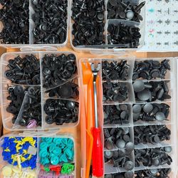 1000pcs Retainer Clips & Auto Fasteners Assortment