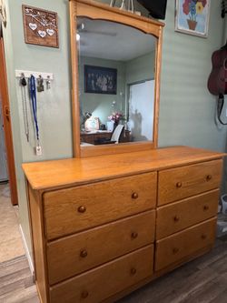 Dresser with mirror