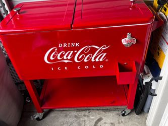 Coca-Cola Rolling Cooler Cart