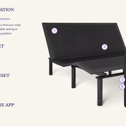 Purple Twin size adjustable premium frame