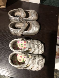Size 4 two pairs of girls shoes