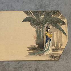 Vintage Woodblock Print by Terasaki Kogyo - Chinese Lady Under Banana Trees
