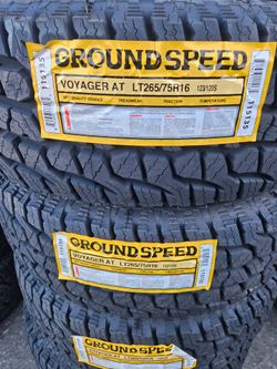 265-75-16 !!! GROUNDSPEED LT A/T !!! $530 LAS 4 LLANTAS MONTADAS Y BALANCEO INCLUIDO 👌
