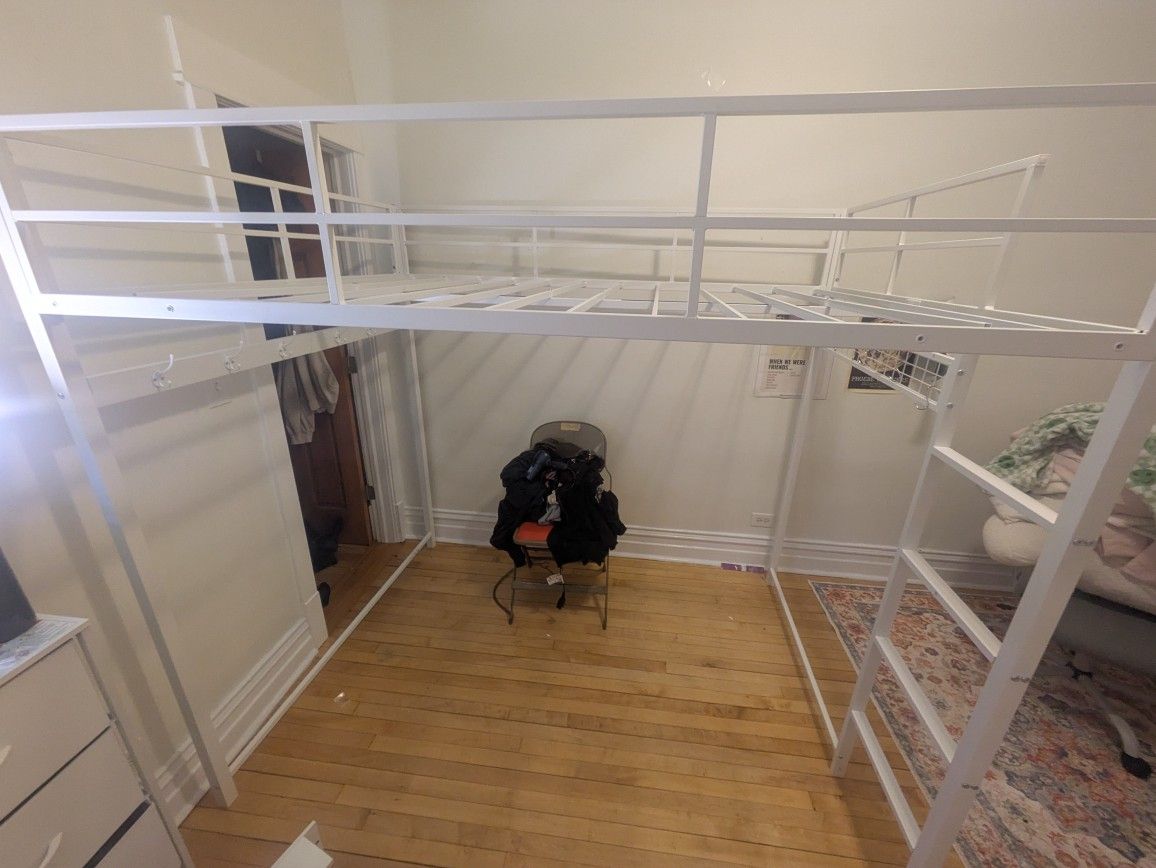 Metal Loft Bed Frame 