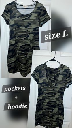 Camo Dress with Hoodie