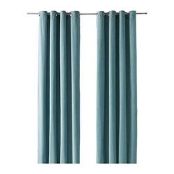 zwak Beroemdheid George Bernard IKEA SANELA blackout curtains, pair, light velvet turquoise / teal  (52x72"/panel) with silver grommets for Sale in Las Vegas, NV - OfferUp