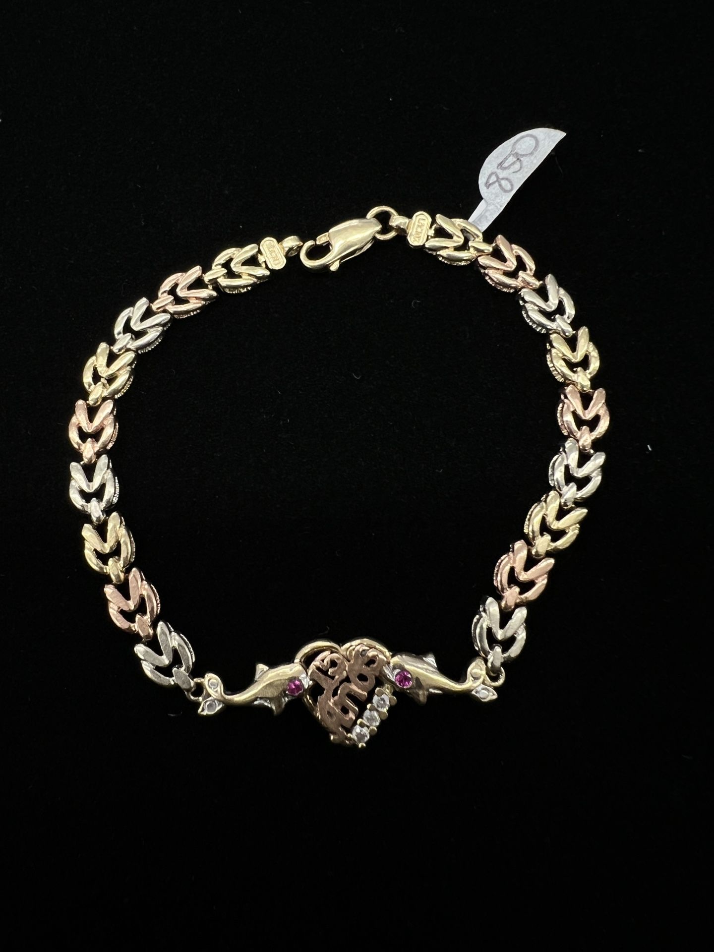 $850 Three Tone Gold Quince Bracelet
