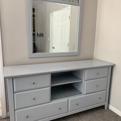 Dresser, Mirror, and Nightstands