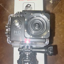 Sports Cam 1080P Full HD 2.0in Screen Waterproof 30M Camera Open Box