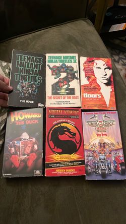 Lot of 6 VHS Tapes 80s & 90s Movies & Cartoons