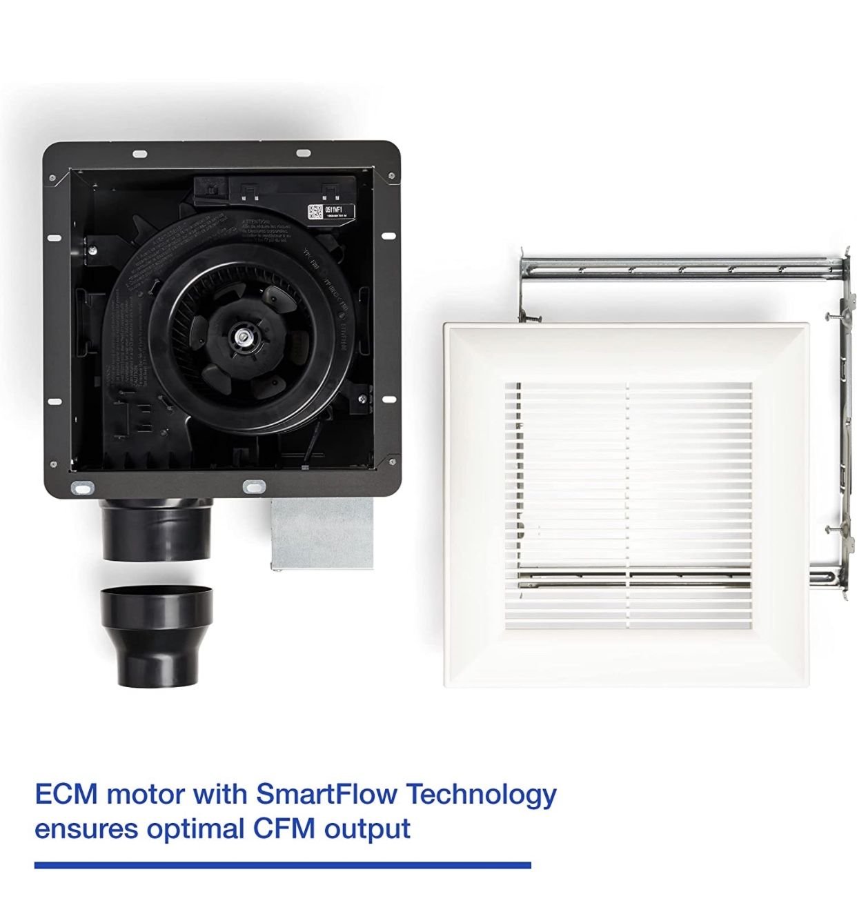 Panasonic FV-0511VF1 WhisperFit DC Fan 50/80/110 CFM Bathroom Exhaust ...