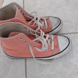 Converse All Star High Tops Coral Size 7 Women's 