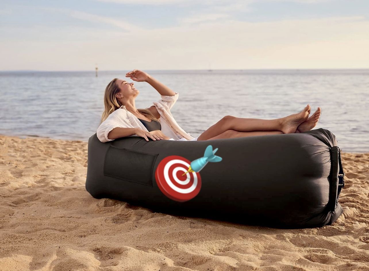 Inflatable Lounger Air Sofa Hammock-Portable,Water Proof& Anti-Air Leaking Design-Ideal Couch for Backyard Lakeside Beach Traveling Camping Picnics &