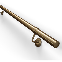 Rothley Bannister Staircase Handrail Wall Bracket 40mm Diameter - Fitting with Covered Fixings