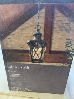 Allen + Roth Castine Hanging Lantern- Outdoor Light