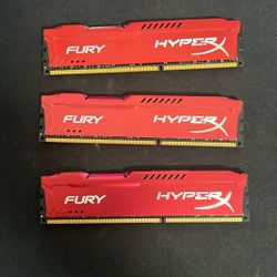 HyperX Fury RAM 8GB Each