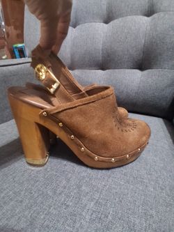 Tory Burch Suede Slingback Clogs Size 9