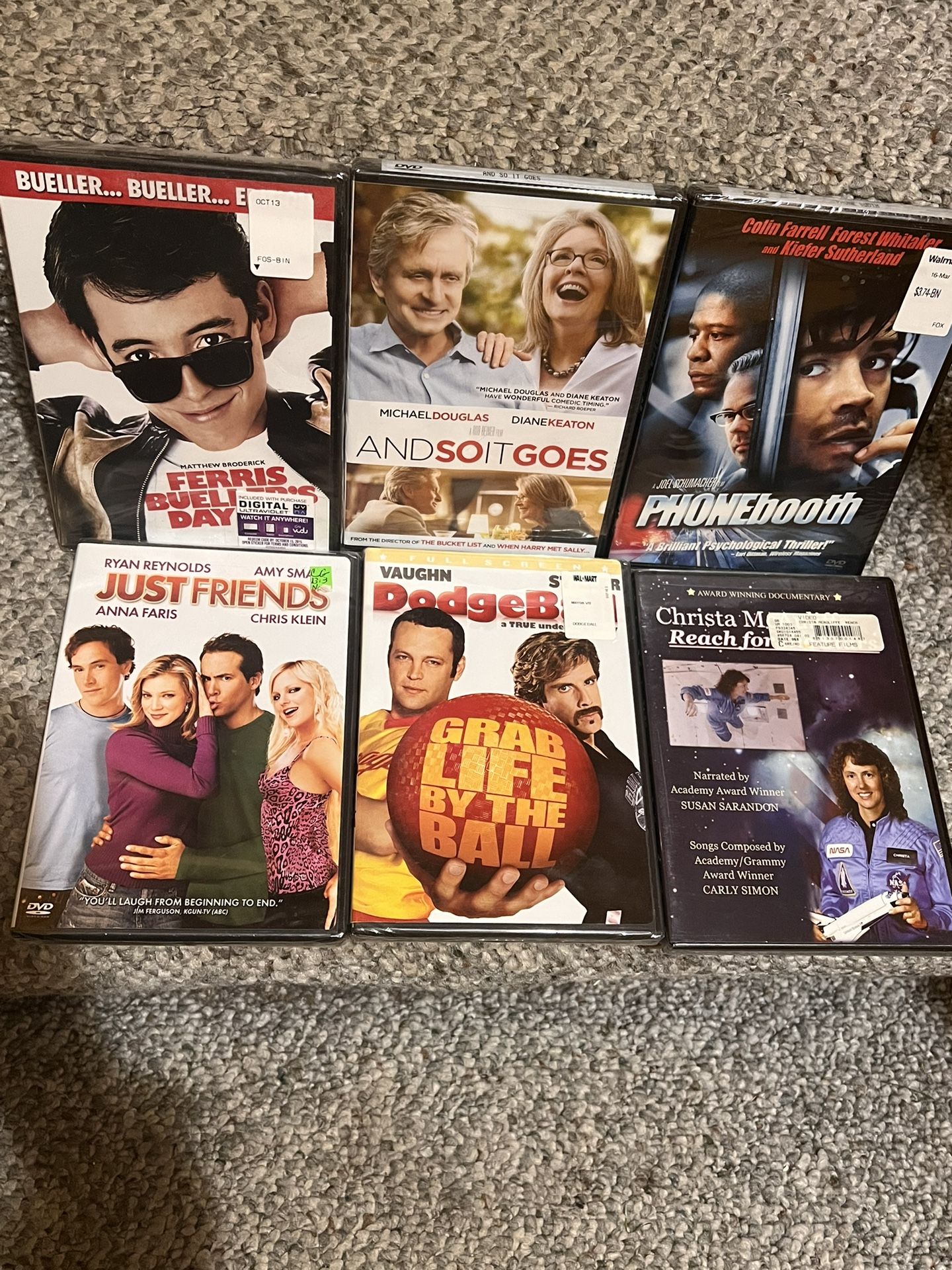 NEW DVDs. $3 Each. Hundreds of items to look at. East Dundee.