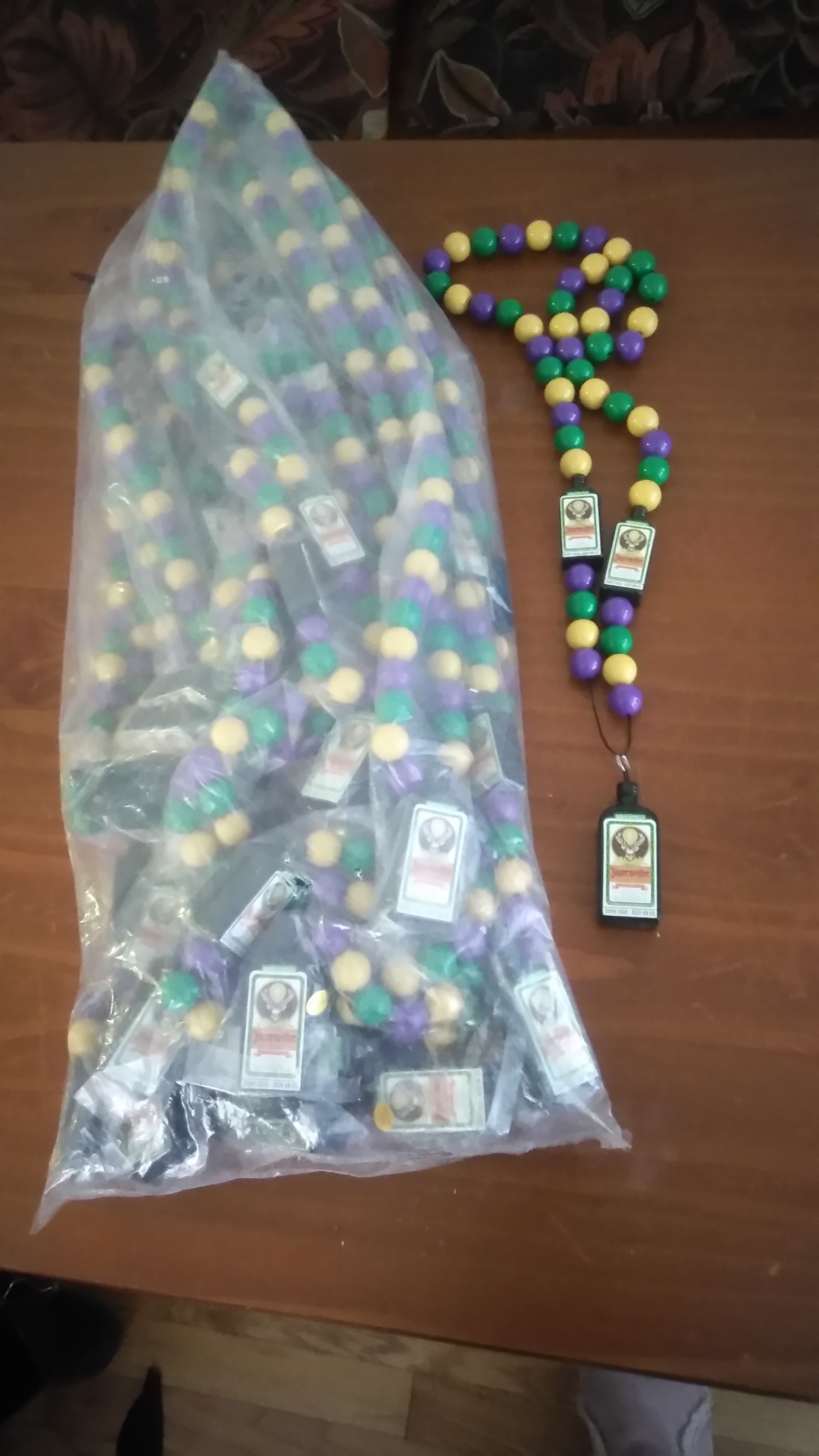 Bag of madigras beads