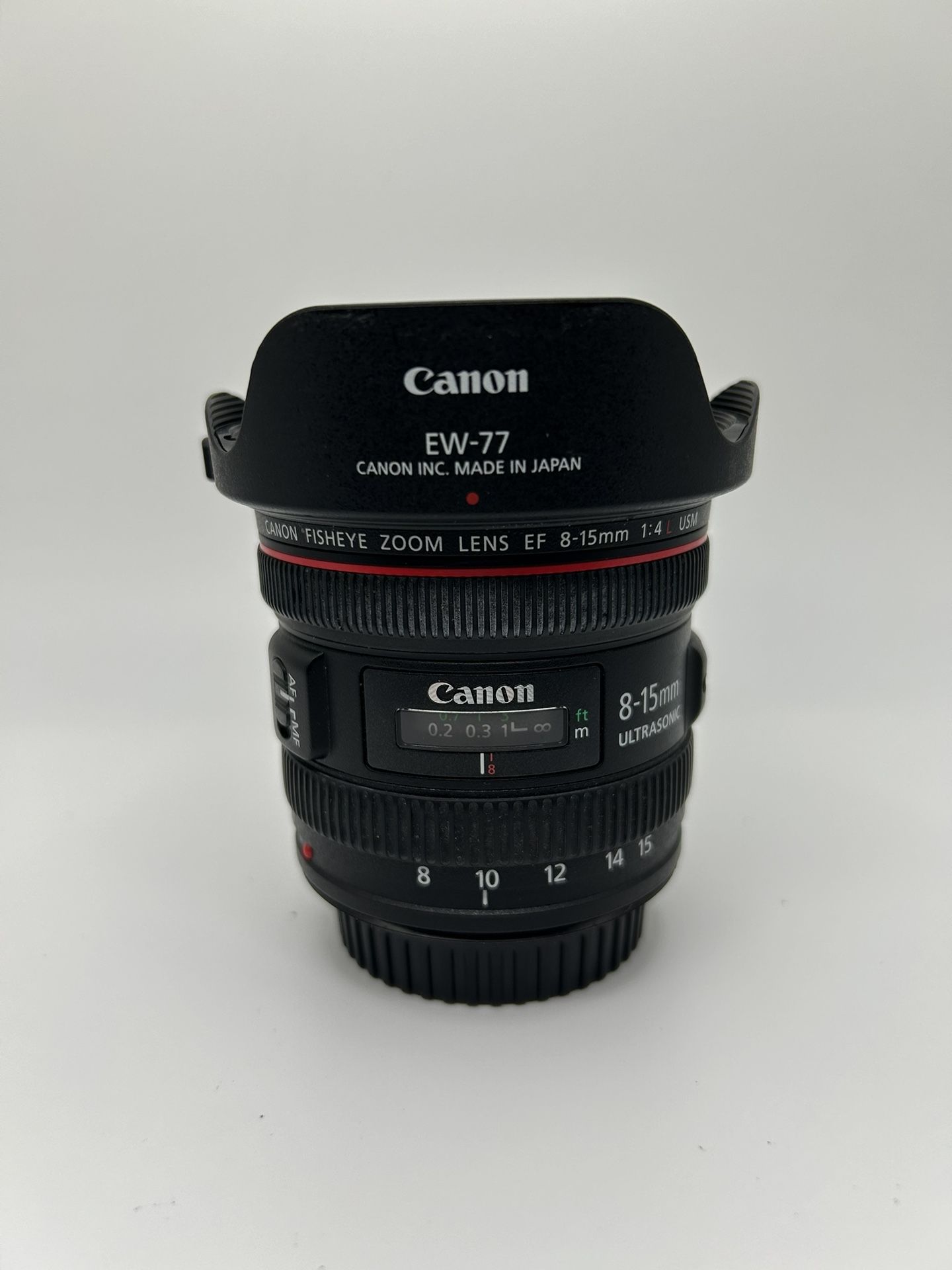 Canon L Series EF 8-15mm f/4L Fisheye USM with Canon EW-77 
