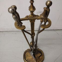 Antique 5 Piece Fireplace Set