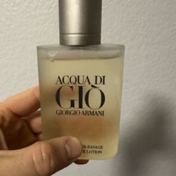 Full Bottle Of Aqua Di Gio Giorgio Armani After Shave Lotion 3.4 Fl Oz 