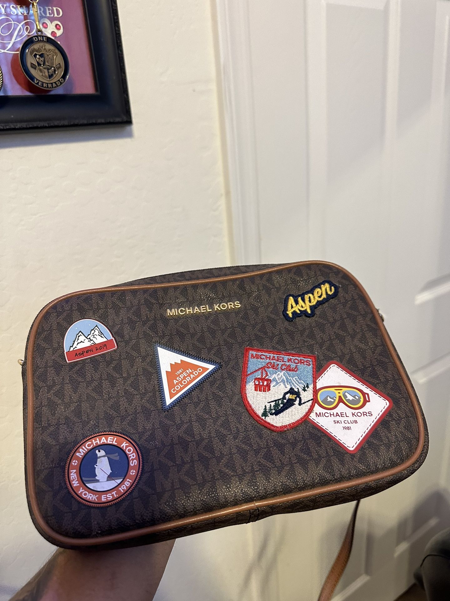 Michael Kors Aspen Backpack with Patches NWT! Michael Kors Aspen Colorado Coated | Mercari main image 3