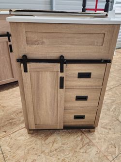 NEW Style Selections Morriston 24"  Bathroom Vanity with Top in Light Wood Finish