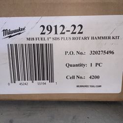 Milwaukee 2912-22 SDS+ Rotary Hammer Kit – Factory Sealed & Ready to Smash