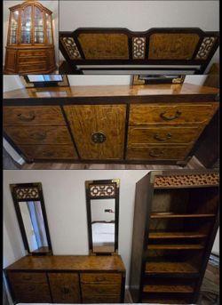 Asian Style Solid Oak Antique Furniture