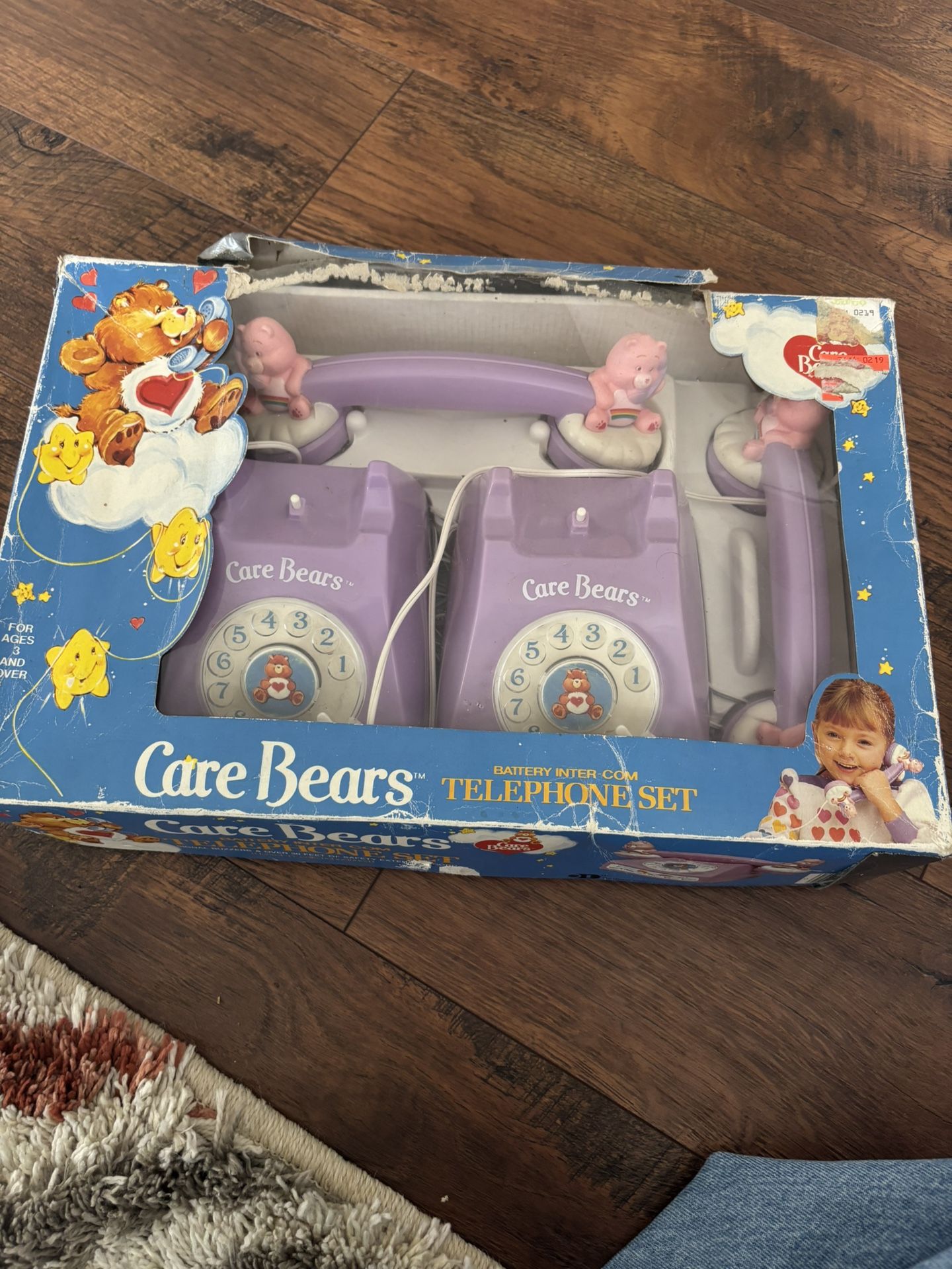 Vintage Care Bear Telephone Set From 80s
