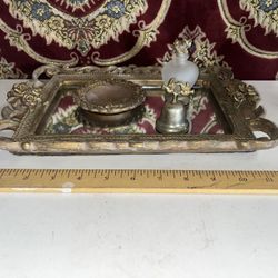 Vintage Vanity Tray With Accessories 